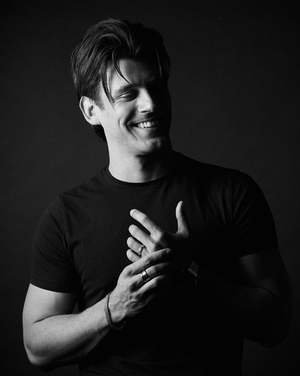 Portret czarno biały